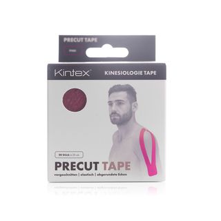 Kintex Precut Kinesiology Tape Pink - roll of 20 strips, each 25 cm x 5 cm