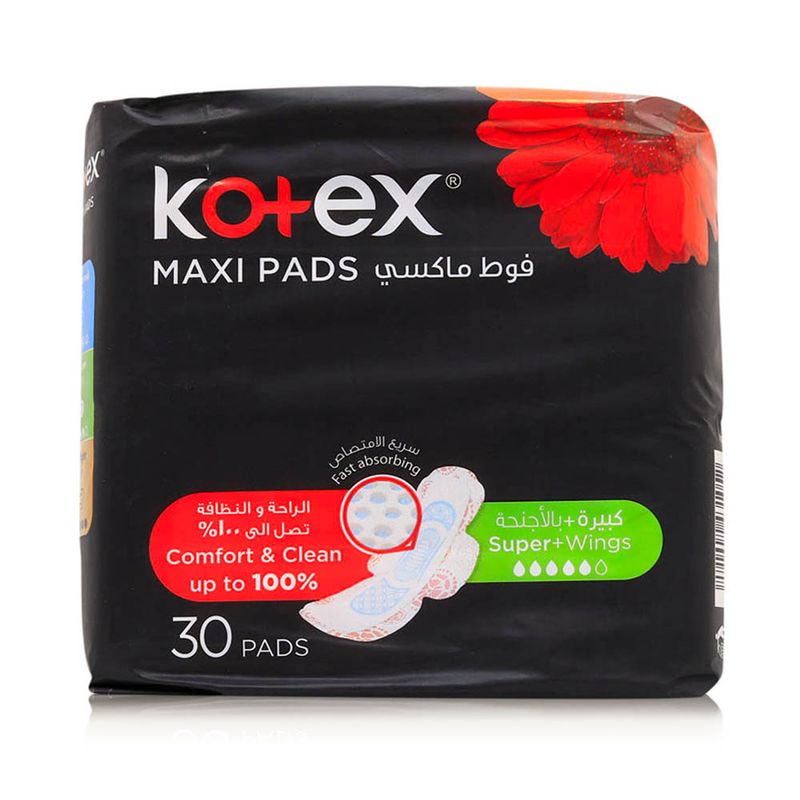Kotex Kotex Maxi Pads Super - 30 Pads