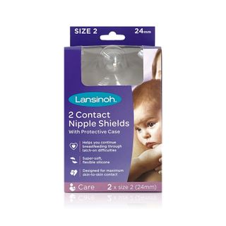 Lansinoh Contact Nipple Shields 24 mm - 2 Shields with Case