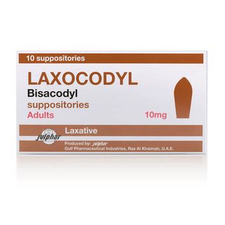 Laxocodyl Bisacodyl 10 mg Adult Suppositories - 10 Suppositories