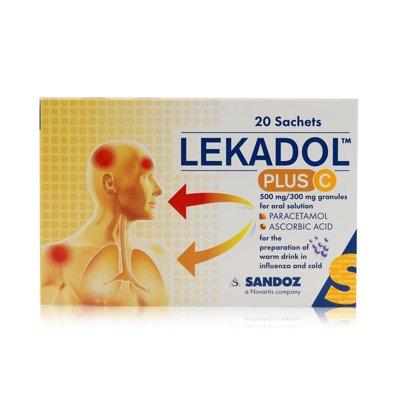 Lekadol Lekadol Plus C 500 mg/300 mg Granules - 20 Sachets