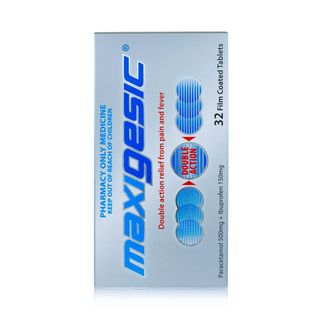 Maxigesic Paracetamol 500 mg and Ibuprofen 150 mg - 32 Film-Coated Tablets