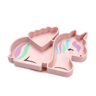 Melii Silicone Suction Plate Pink Unicorn, 6m+ - 1 Plate