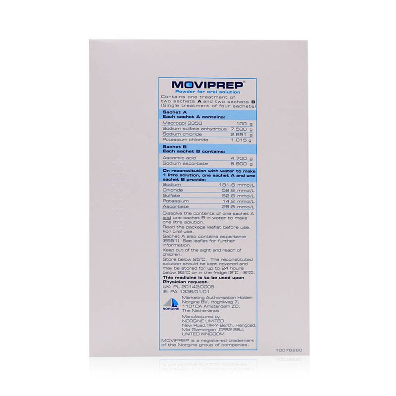 MOVIPREP MOVIPREP Powder for Oral Solution - 2 Sachets A + 2 Sachets B