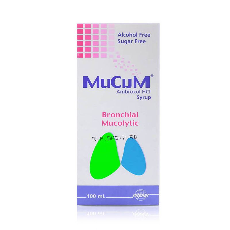 Mucum Mucum Ambroxol Hydrochloride 15 mg/5 ml Sugar-Free Syrup - 100 ml