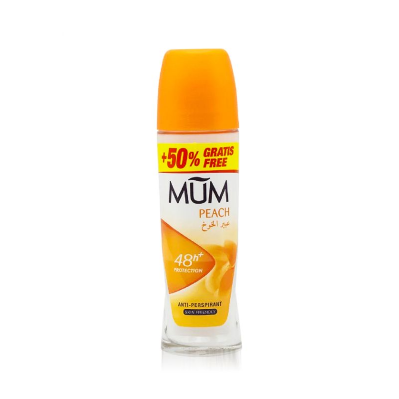 MUM MUM Peach 48H+ Anti-Perspirant Roll-On - 75 ml