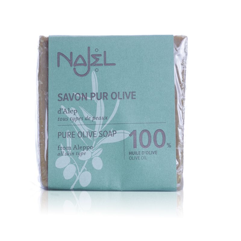 Najel Pure Olive Aleppo Soap, 100% Olive Oil - 200 g
