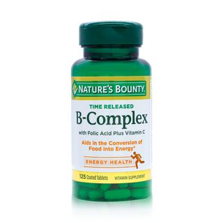 Nature's Bounty Time Release B-Complex with Folic Acid and Vitamins C - 125 Tablets