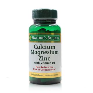 Nature's Bounty Calcium Magnesium Zinc with Vitamins D3 - 100 Coated Caplets