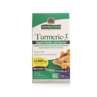 Nature's Answer Turmeric-3 Standardized Extract 12,800 mg - 90 Veggie Capsules