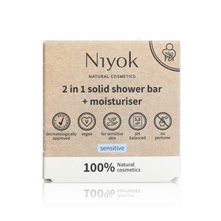 Niyok 2-in-1 Sensitive Solid Shower & Moisturising Bar - 80 g