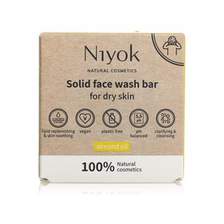 Niyok Almond Oil for Dry Skin Solid Facial Cleansing Bar - 80 g
