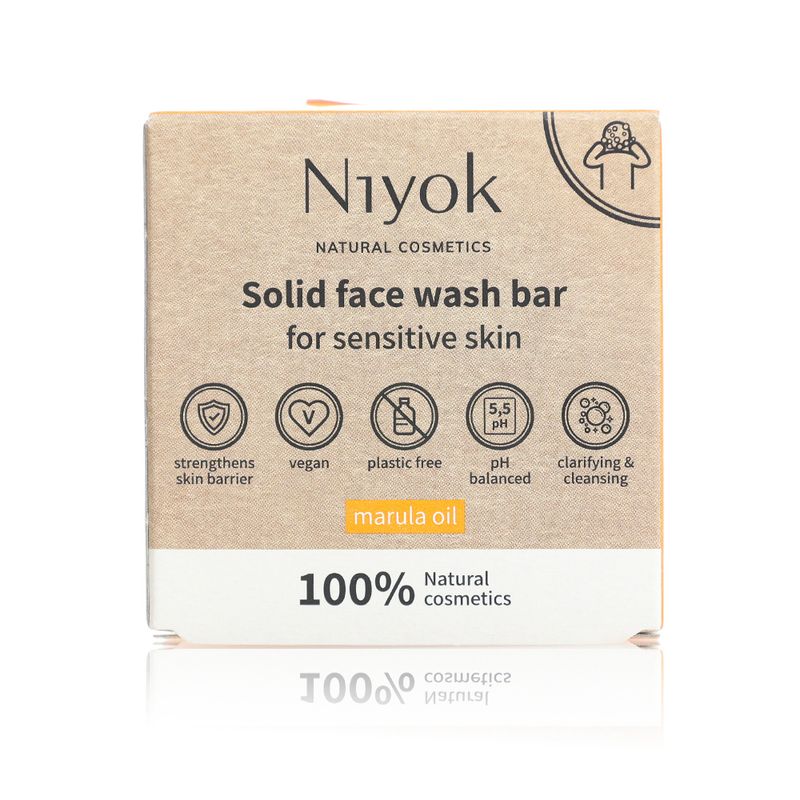 Niyok Marula Oil for Sensitive Skin Solid Facial Cleansing Bar - 80 g