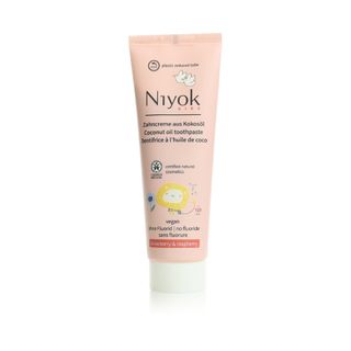 Niyok Coconut Oil Toothpaste Kids Strawberry & Raspberry, Fluoride-Free - 75 ml