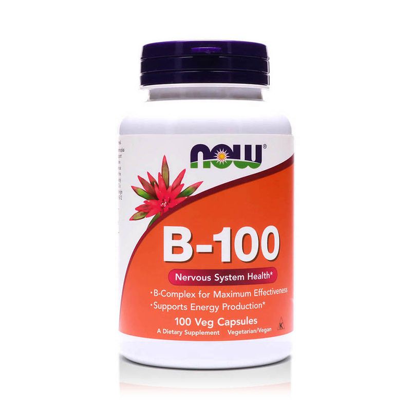 NOW NOW Vitamin B-100, 100 Veg Capsules