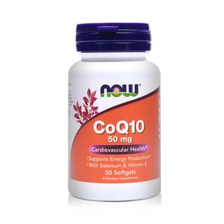 NOW CoQ10 50 mg with Selenium and Vitamins E, 50 Softgels