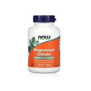 NOW Magnesium Citrate - 120 Vegetable Capsules