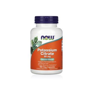 NOW Potassium Citrate 99 mg - 180 Vegetable Capsules
