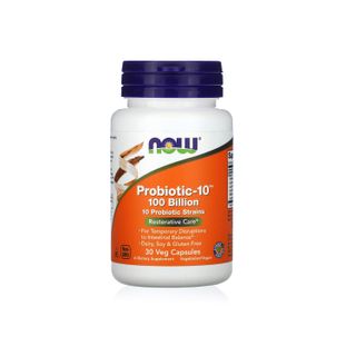 NOW Probiotic-10 100 Billion - 30 Vegetable Capsules