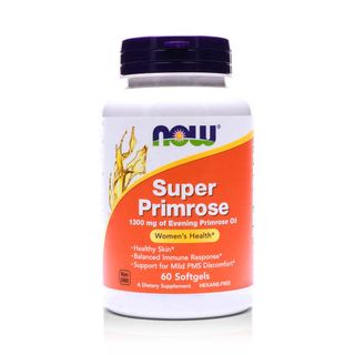 NOW Super Primrose Evening Primrose Oil 1300 mg, 60 Softgels