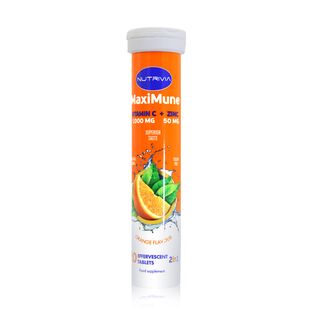 Nutrivia MaxiMune Vitamins C + Zinc Effervescent - 20 Tablets