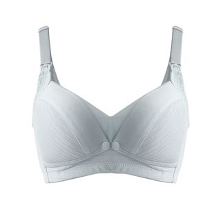 OKUS Comfy Cotton Maternity & Nursing Bra Light Grey - Large