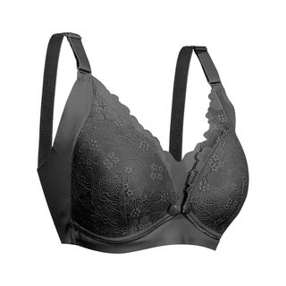 OKUS Pretty Lace Maternity & Nursing Bra Black - Large
