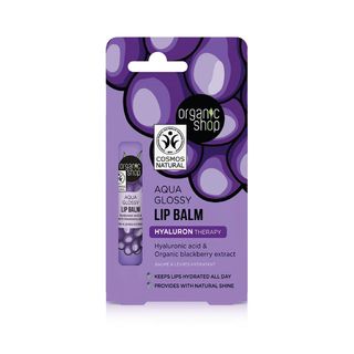 Organic Shop Aqua Glossy Lip Balm Hyaluronic Acid & Blackberry - 10 ml