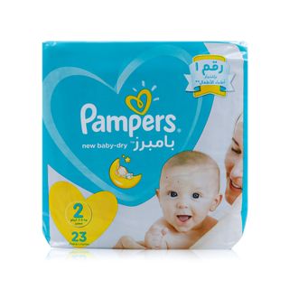 Pampers New Baby-Dry Taped Diapers Size 2 Mini, 3-6 kg, 23 Diapers
