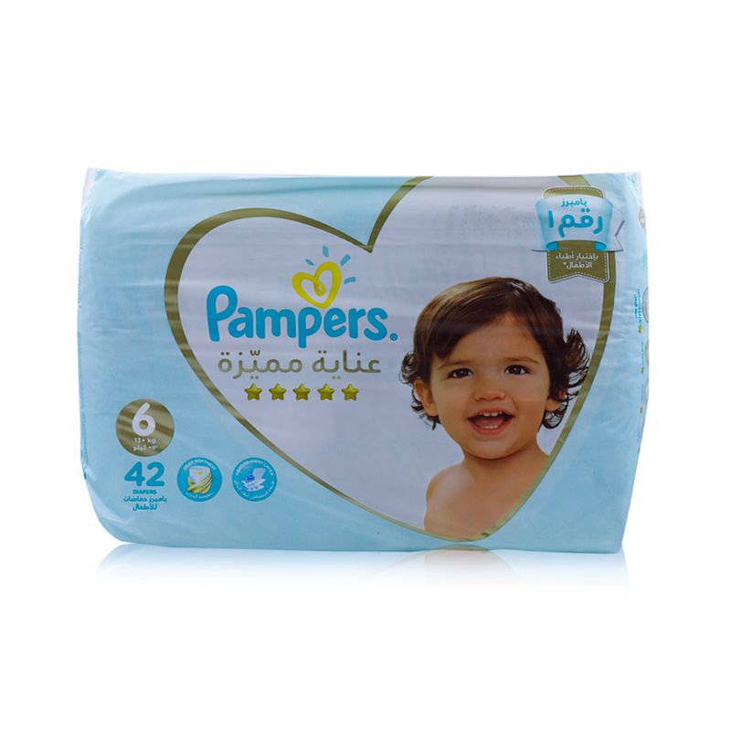 Pampers Premium Care Taped Diapers Size 6 (13-18 kg) - 42 Diapers