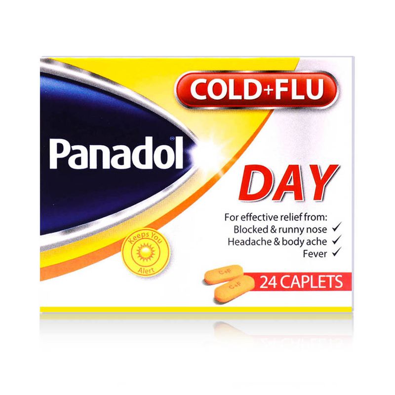 Panadol Panadol Cold & Flu Day Paracetamol 500 mg + Caffeine 25 mg + Phenylephrine HCl 5 mg - 24 Caplets