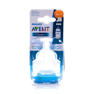 Philips Avent Classic+ Anti-Colic Teats Fast Flow 6m+ SCF634/27 - 2 Teats