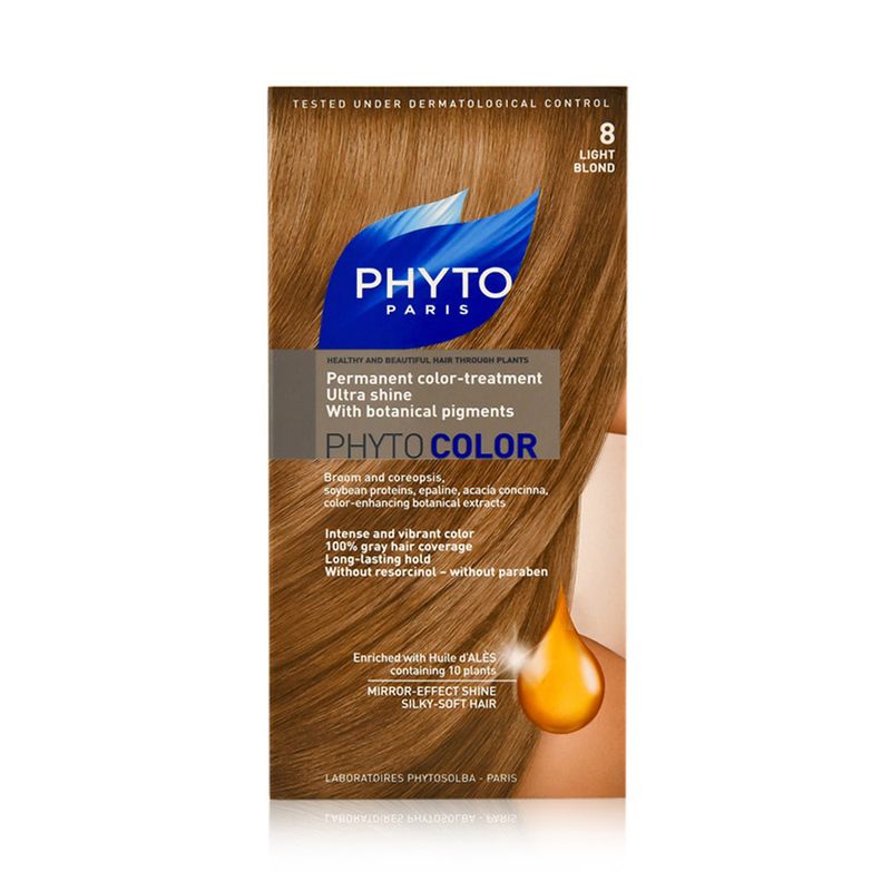 PHYTO PHYTO Phytocolor Permanent Hair Color 8 Light Blonde - 1 Kit