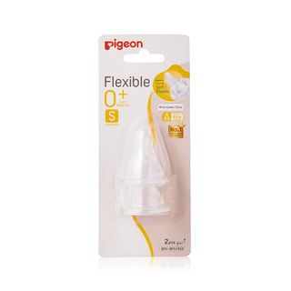 Pigeon Flexible Peristaltic Nipples Size S, 0-3 Months - 2 Nipples
