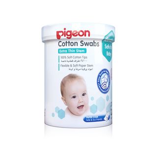 Pigeon Thin-Stem Cotton Swabs - 100 Swabs