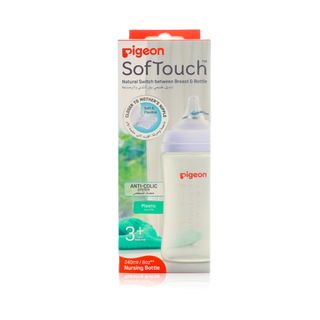 Pigeon SoftTouc wide neck Plastic Nursing Bottle (+3M) 240 ml