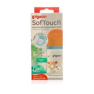 Pigeon SofTouch Wide-Neck Decorated PP Bottle Cat 160 ml, 0m+ - 1 Bottle