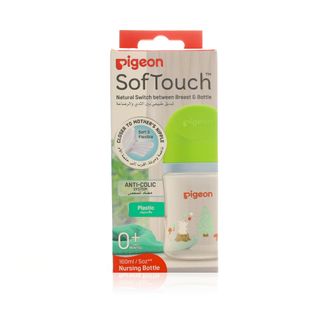 Pigeon SofTouch Wide-Neck Decorated PP Bottle Rabbit 160 ml, 0m+ - 1 Bottle