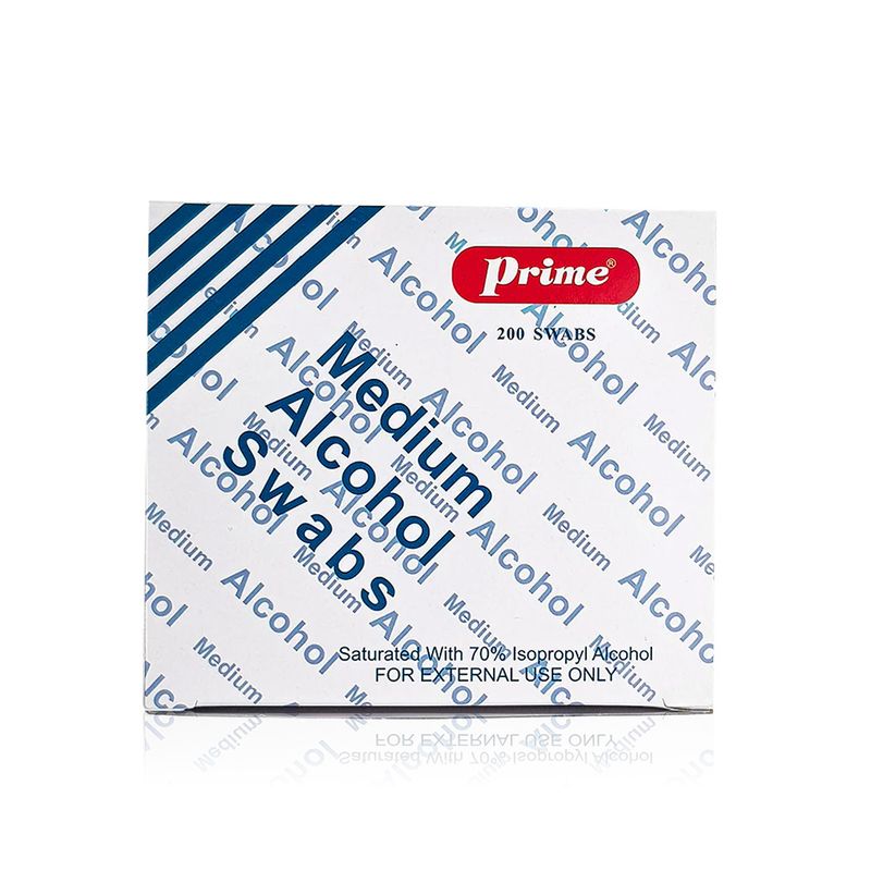 Prime Prime Medium Alcohol Swabs - 200 Pieces