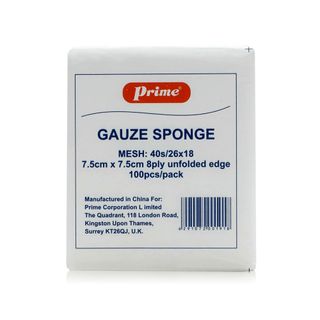 Prime Gauze Sponge 7.5 × 7.5 cm, 8 Ply - 100 Pieces