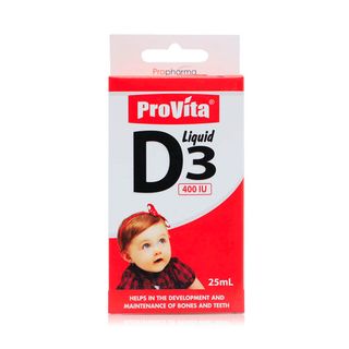 Provita Liquid Vitamins D3 Drops 400 IU/0.25 ml - 25 ml