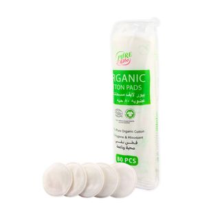 Pure Life Organic Cotton Pads - 80 Pads