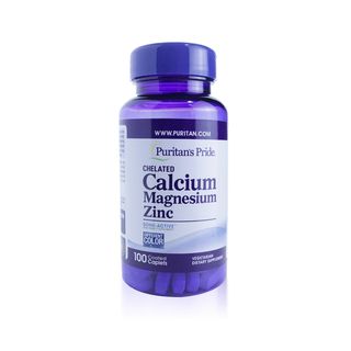 Puritan's Pride Chelated Calcium Magnesium Zinc - 100 Caplets