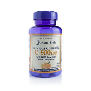 Puritan's Pride Chewable Vitamin C 500 mg with Rose Hips - 90 Chewables