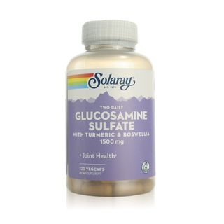 Solaray Glucosamine Sulfate Two Daily 1500 mg with Turmeric & Boswellia - 120 VegCaps