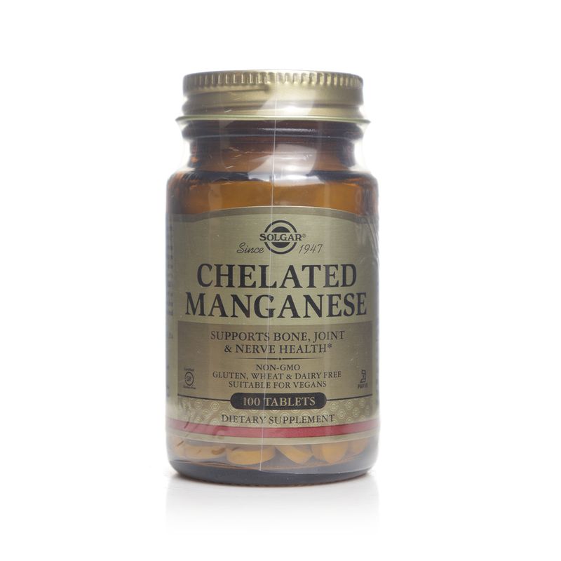 Solgar Solgar Chelated Manganese 8 mg, 100 Tablets