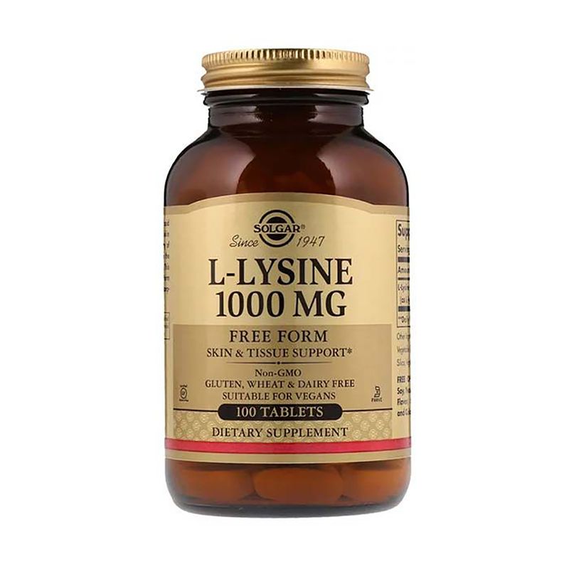 Solgar Solgar L-Lysine 1000 mg, 100 Tablets