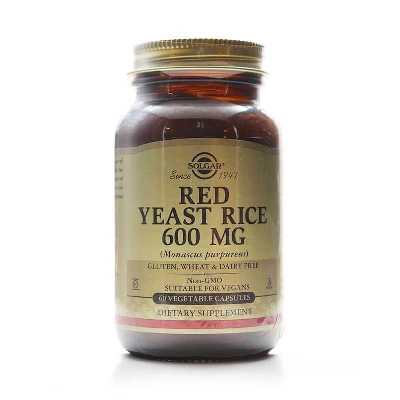Solgar Solgar Red Yeast Rice 600 mg, 60 Vegetable Capsules