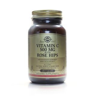 Solgar Vitamin C 500 mg with Rose Hips, 100 Tablets