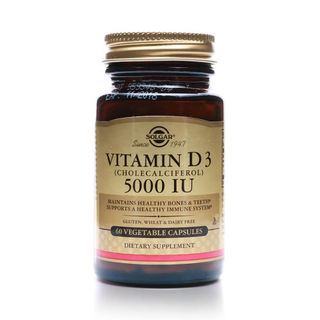 Solgar Vitamin D3 Cholecalciferol 125 mcg (5,000 IU), 60 Vegetable Capsules